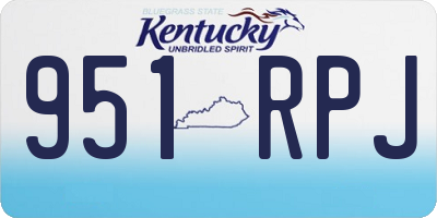 KY license plate 951RPJ