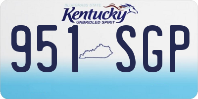 KY license plate 951SGP