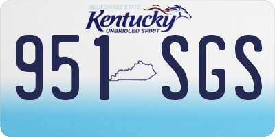 KY license plate 951SGS