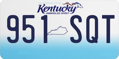 KY license plate 951SQT