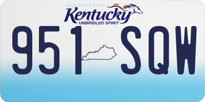 KY license plate 951SQW