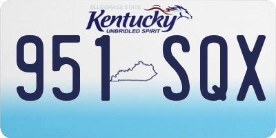 KY license plate 951SQX