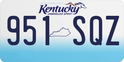 KY license plate 951SQZ