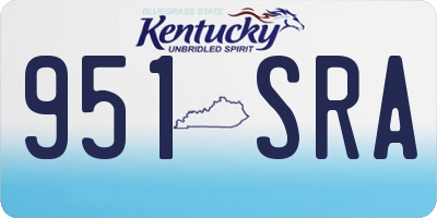 KY license plate 951SRA