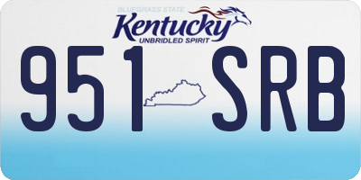 KY license plate 951SRB