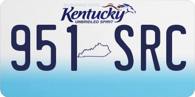 KY license plate 951SRC