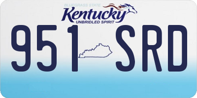 KY license plate 951SRD