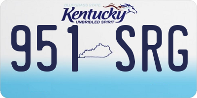 KY license plate 951SRG