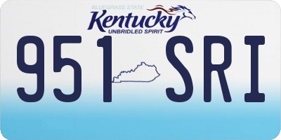 KY license plate 951SRI