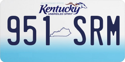 KY license plate 951SRM