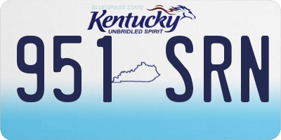 KY license plate 951SRN