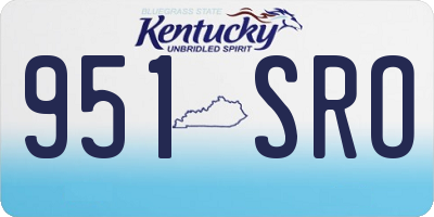 KY license plate 951SRO