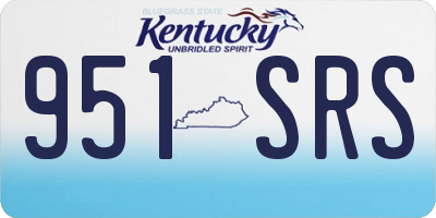 KY license plate 951SRS