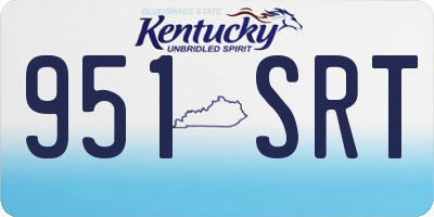 KY license plate 951SRT