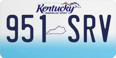 KY license plate 951SRV