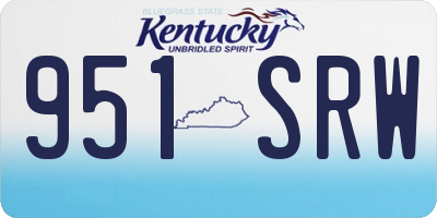 KY license plate 951SRW