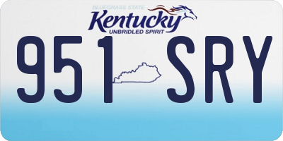 KY license plate 951SRY