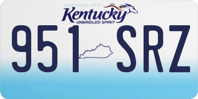 KY license plate 951SRZ