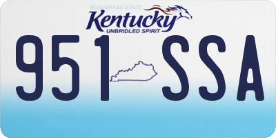 KY license plate 951SSA