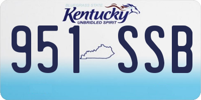 KY license plate 951SSB