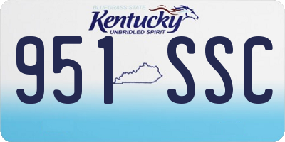 KY license plate 951SSC