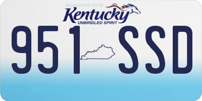 KY license plate 951SSD