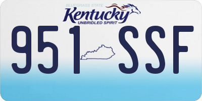 KY license plate 951SSF