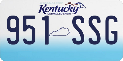 KY license plate 951SSG