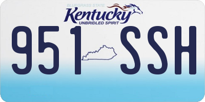 KY license plate 951SSH