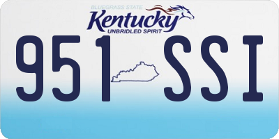 KY license plate 951SSI