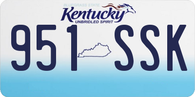 KY license plate 951SSK