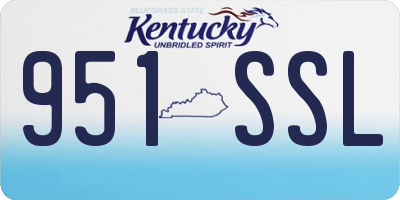 KY license plate 951SSL
