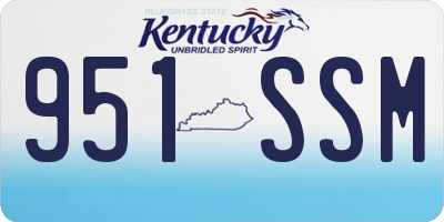 KY license plate 951SSM