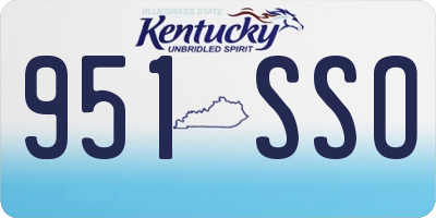 KY license plate 951SSO