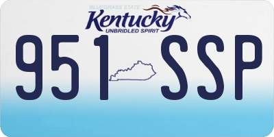 KY license plate 951SSP