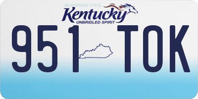 KY license plate 951TOK