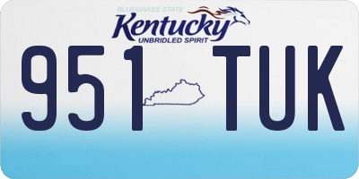 KY license plate 951TUK
