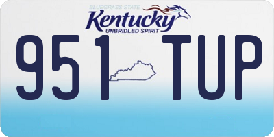 KY license plate 951TUP