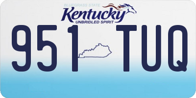 KY license plate 951TUQ