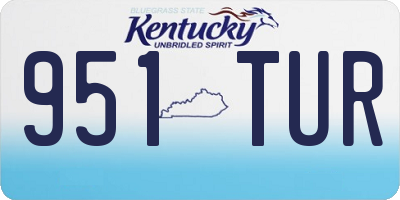 KY license plate 951TUR