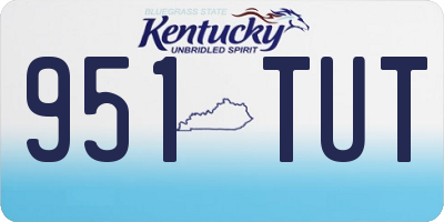 KY license plate 951TUT