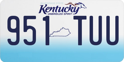 KY license plate 951TUU