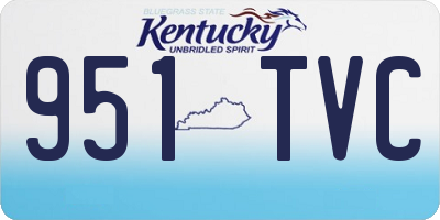 KY license plate 951TVC