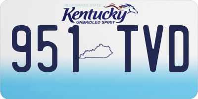 KY license plate 951TVD