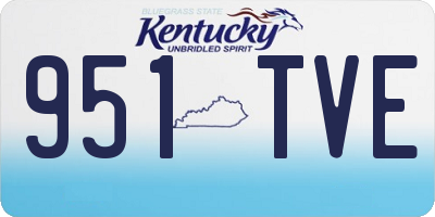 KY license plate 951TVE