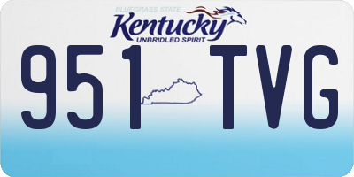 KY license plate 951TVG