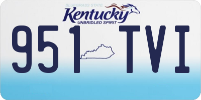KY license plate 951TVI