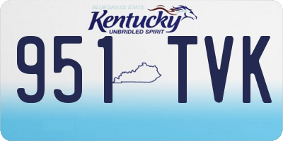 KY license plate 951TVK