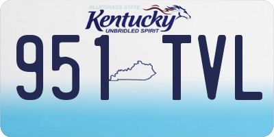 KY license plate 951TVL