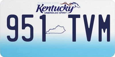 KY license plate 951TVM